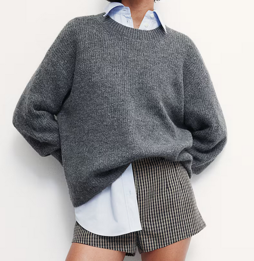Pull en laine gris